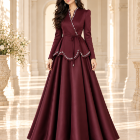Home merlot regal jacket skirt